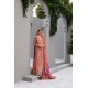 Dark Coral Snapdragon Pishwas and Lehenga