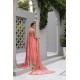 Dark Coral Snapdragon Pishwas and Lehenga