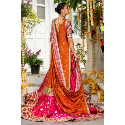 Persimmon Razzmatazz Snapdragon Lehenga Persimmon Razzmatazz Snapdragon Lehenga
