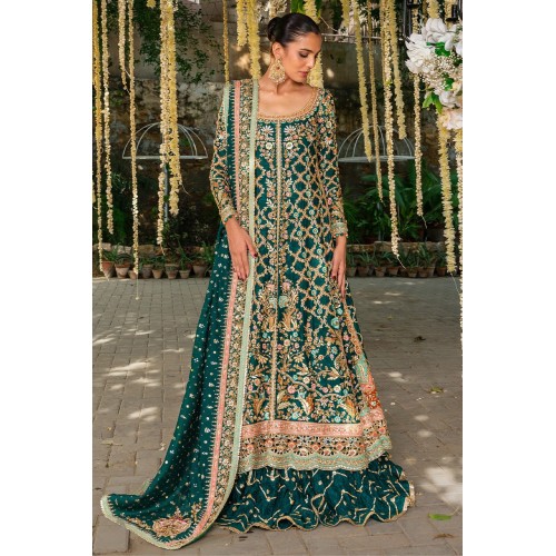 Deep Jungle Green Snapdragon Lehenga Deep Jungle Green Snapdragon Lehenga
