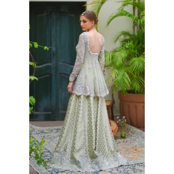 French Gray Snapdragon Peplum and Dhaka Pajama