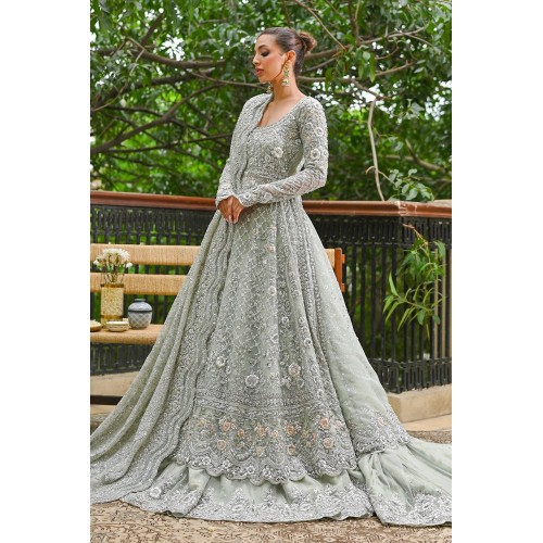 Ash Gray Snapdragon Pishwas and Lehenga