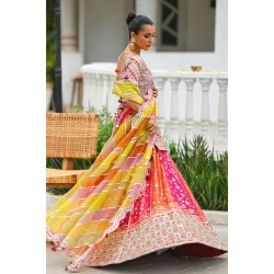 Multi-Color Snapdragon Lehenga