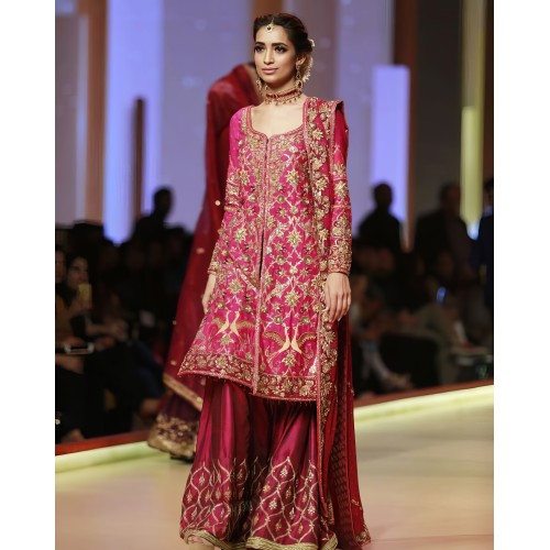 Brilliant Rose Jazmine Jacket and Sharara