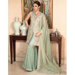Tea Green Jazmine Gharara