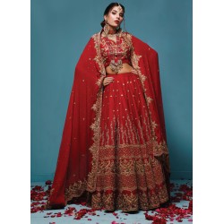 Penn Red Jazmine Lehenga Choli