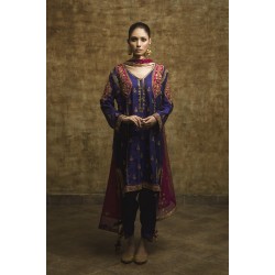 Midnight Blue Jazmine Kameez Shalwar
