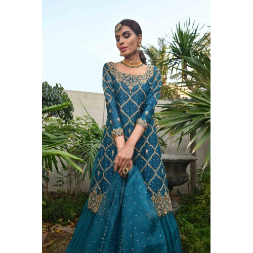 Bice Blue Jazmine Party Wear