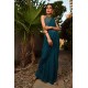 Dragon Teal Jazmine Saree