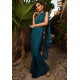 Dragon Teal Jazmine Saree