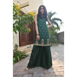 Forest Green Jazmine Party Wear Forest Green Jazmine Party Wear