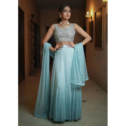 Non-Photo Blue Jazmine Lehenga Choli Non-Photo Blue Jazmine Lehenga Choli