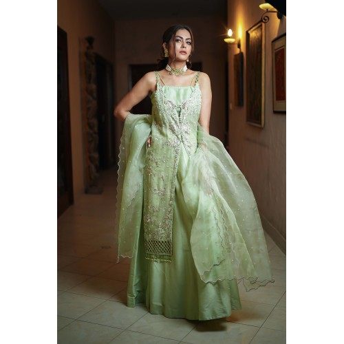 Tea Green Jazmine Lehenga Tea Green Jazmine Lehenga