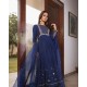 Delft Blue Jazmine Anarkali