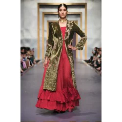Dark Moss Green Jazmine Jacket and Gown