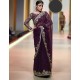 Aubergine Jazmine Saree