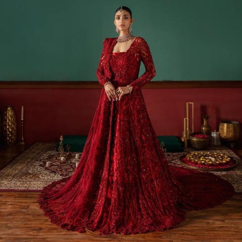 Madder Stokesia Gown and Lehenga Madder Stokesia Gown and Lehenga