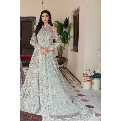 Azure Stokesia Peplum and Lehenga