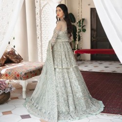 Azure Stokesia Peplum and Lehenga