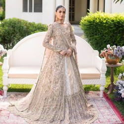 Ice Pink Stokesia Gown and Farshi Lehenga