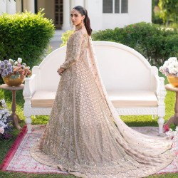 Ice Pink Stokesia Gown and Farshi Lehenga