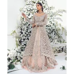 Peach Stokesia Gown and Lehenga