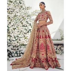 Utah Crimson Stokesia Lehenga Choli