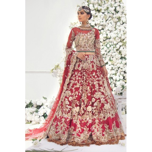 Crimson Glory Stokesia Lehenga Choli Crimson Glory Stokesia Lehenga Choli