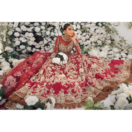 Crimson Glory Stokesia Lehenga Choli Crimson Glory Stokesia Lehenga Choli
