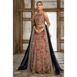 NCS Red Stokesia Choli Lehenga
