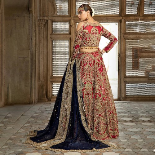 NCS Red Stokesia Choli Lehenga NCS Red Stokesia Choli Lehenga