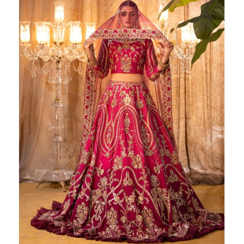 Cerise Stokesia Lehenga Choli