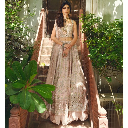 Pale Dogwood Stokesia Lehenga Choli Pale Dogwood Stokesia Lehenga Choli
