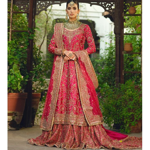Cerise Stokesia Farshi Lehenga
