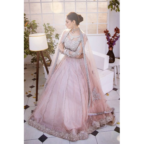 Mimi Pink Stokesia Anarkali and Lehenga