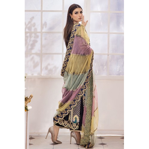 Black Stokesia Party Wear