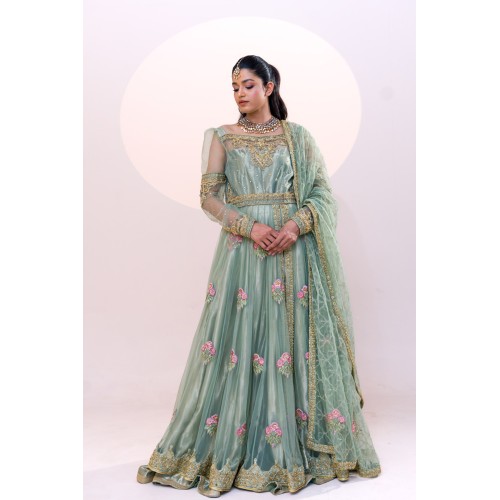 Light Teal Stokesia Gown