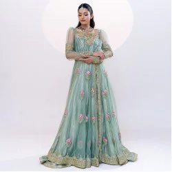 Light Teal Stokesia Gown