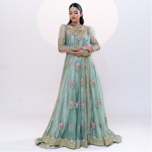 Light Teal Stokesia Gown