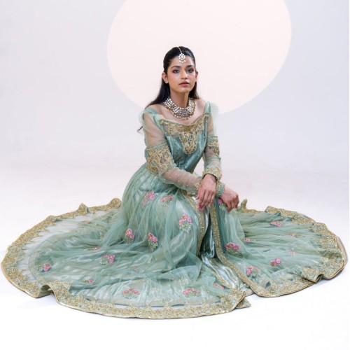 Light Teal Stokesia Gown