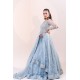 Baby Blue Eyes Stokesia Gown and Lehenga