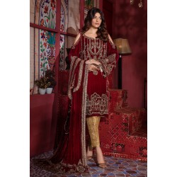 Maroon Stokesia Party Wear Maroon Stokesia Party Wear