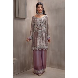 Pink Lavender Stokesia Trousers Suit