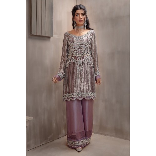 Pink Lavender Stokesia Trousers Suit