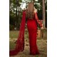 Burgundy Stokesia Saree Burgundy Stokesia Saree