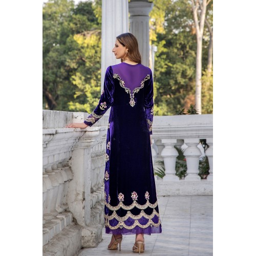 Dark Blue Stokesia Party Wear Dark Blue Stokesia Party Wear