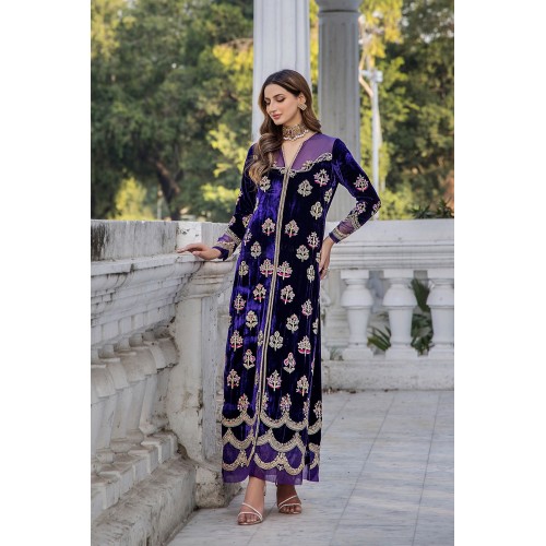 Dark Blue Stokesia Party Wear Dark Blue Stokesia Party Wear