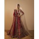 Burgundy Peony Lehenga Choli Burgundy Peony Lehenga Choli