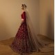 Burgundy Peony Lehenga Choli Burgundy Peony Lehenga Choli