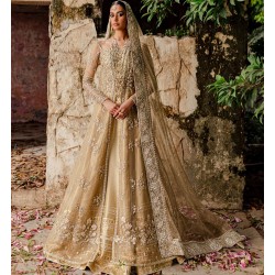 Tan Peony Long Shirt and Lehenga